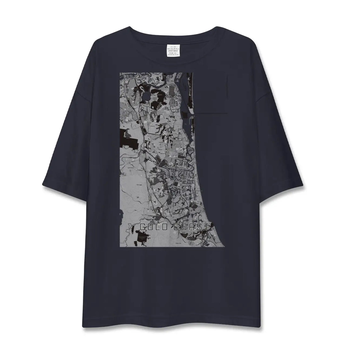 【ゴールドコースト(オーストラリア)】地図柄ビッグシルエットTシャツ