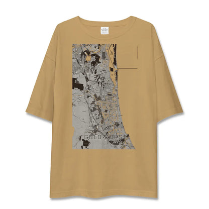 【ゴールドコースト（オーストラリア）】地図柄ビッグシルエットTシャツ