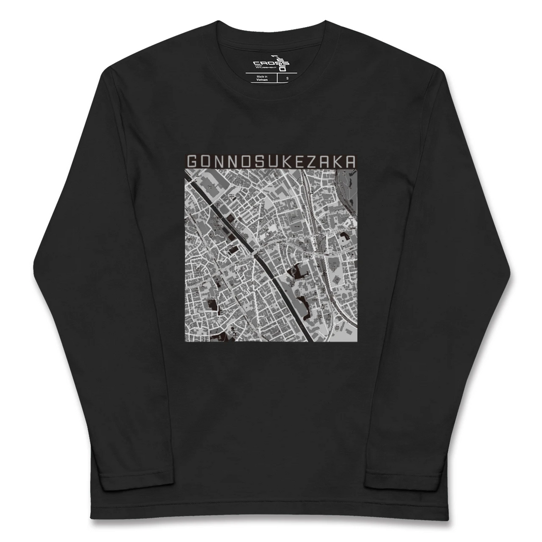 【権之助坂(東京都)】地図柄ロングスリーブTシャツ