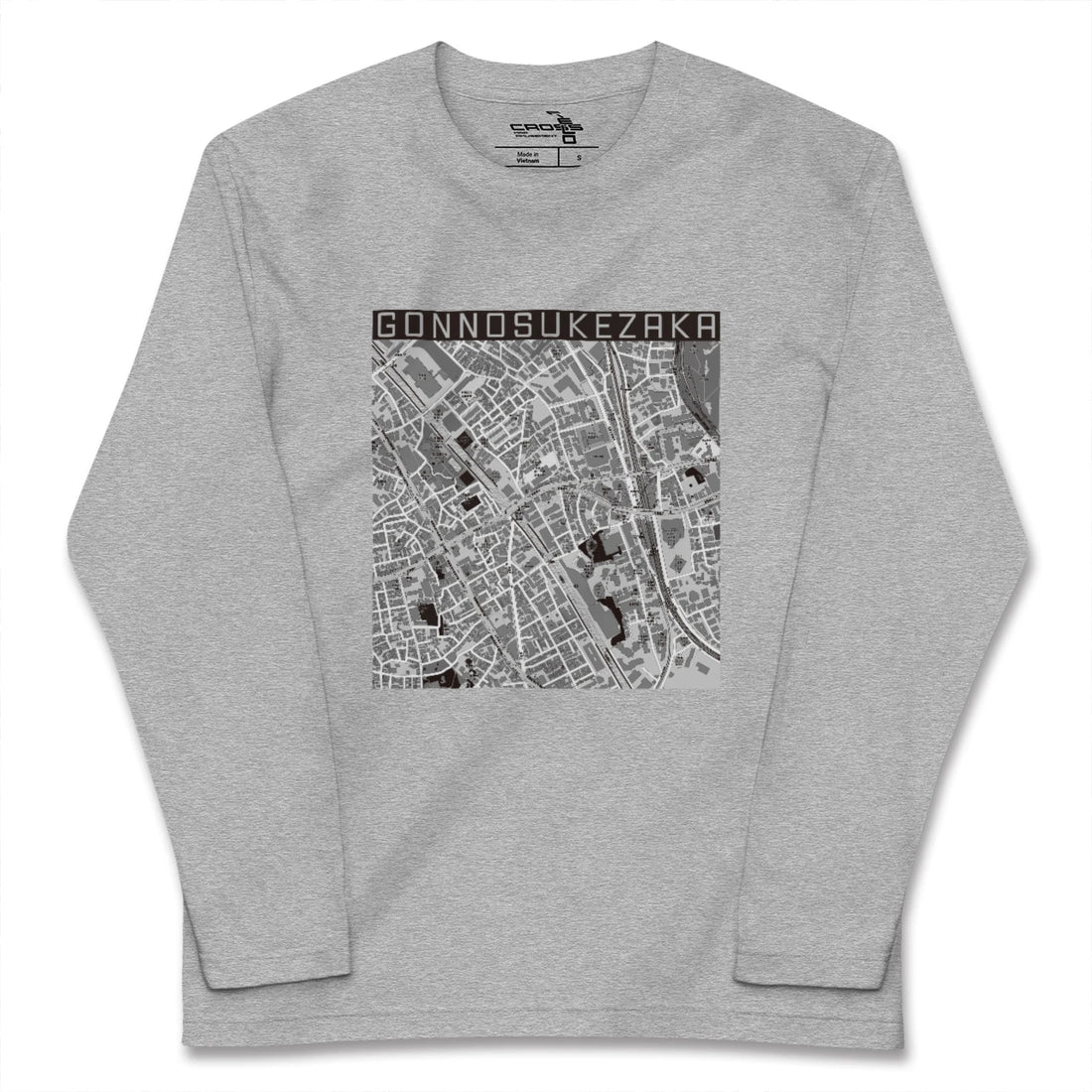 【権之助坂(東京都)】地図柄ロングスリーブTシャツ