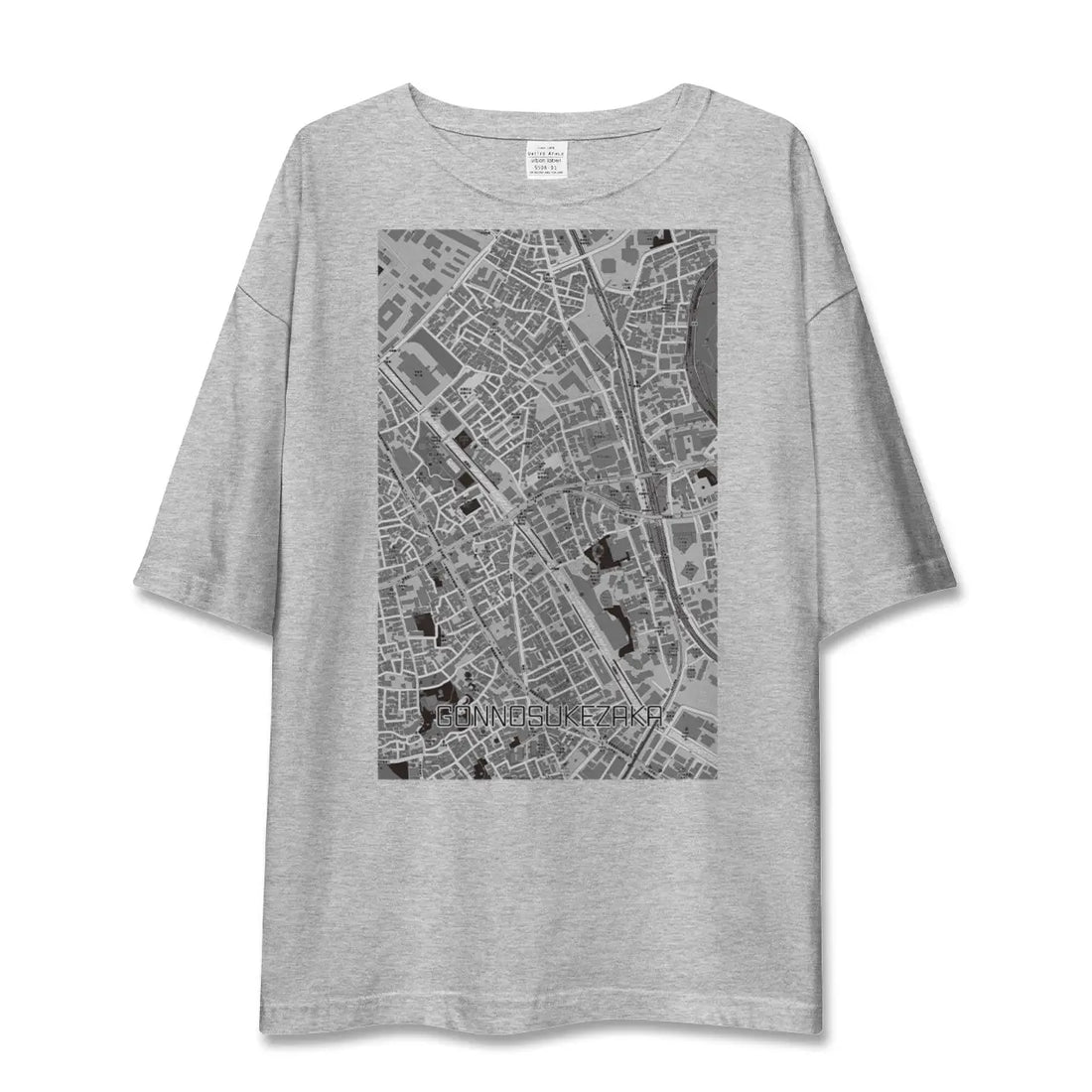 【権之助坂（東京都）】地図柄ビッグシルエットTシャツ