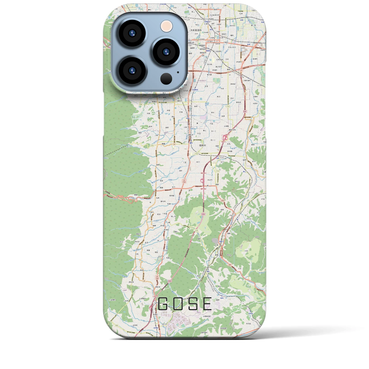【御所】地図柄iPhoneケース（バックカバータイプ・ナチュラル）iPhone 13 Pro Max 用