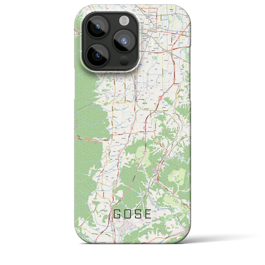 【御所】地図柄iPhoneケース（バックカバータイプ・ナチュラル）iPhone 15 Pro Max 用