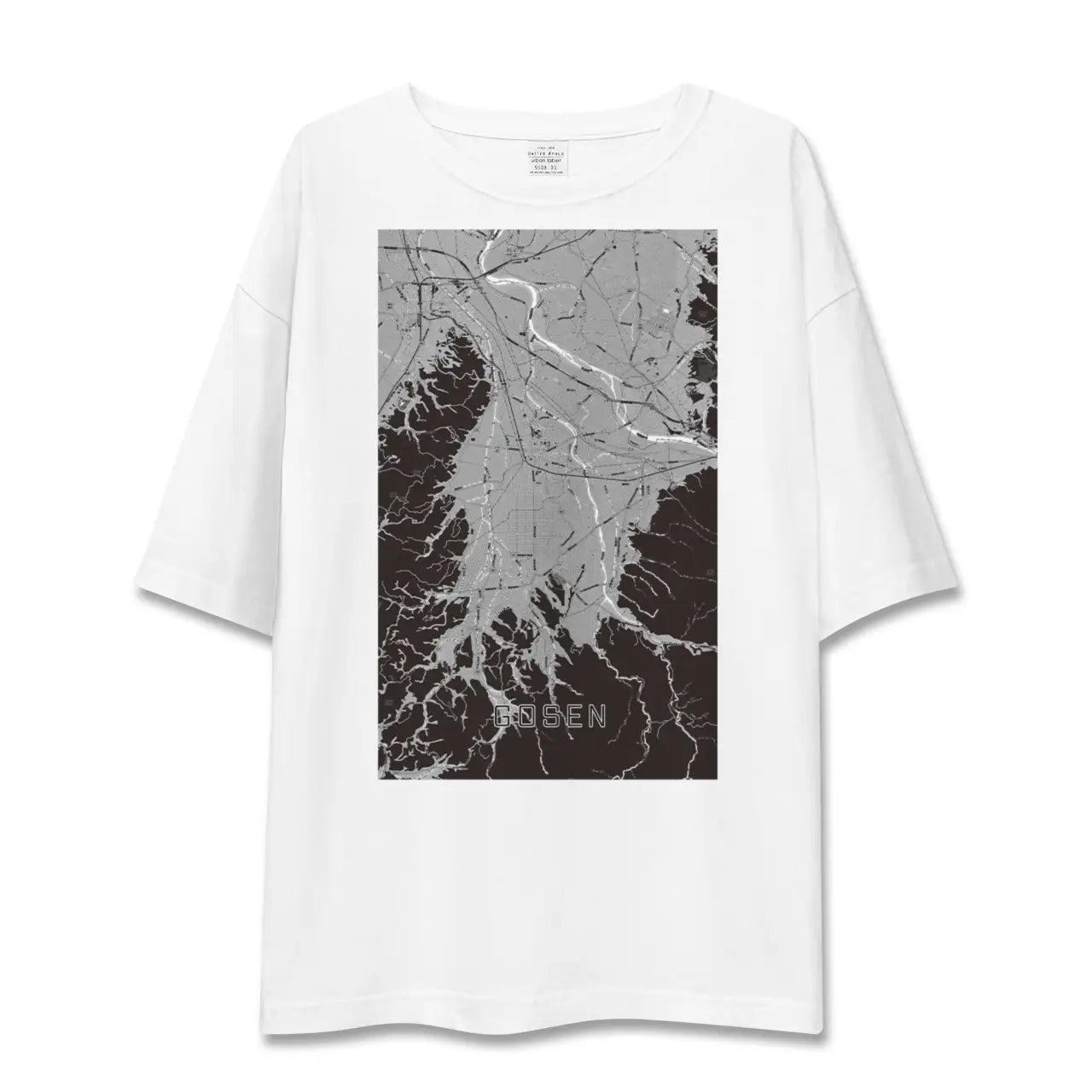 【五泉（新潟県）】地図柄ビッグシルエットTシャツ