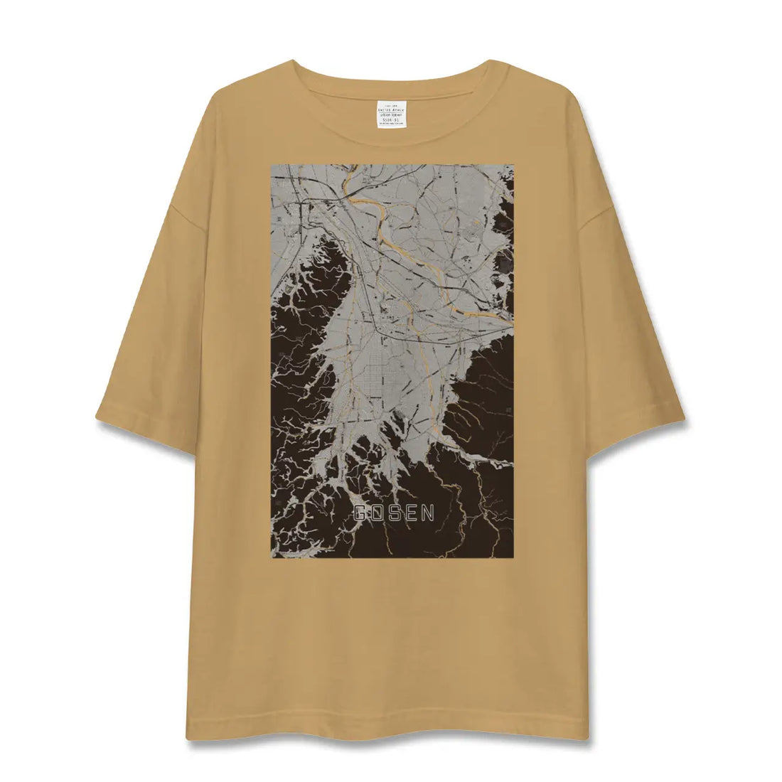 【五泉(新潟県)】地図柄ビッグシルエットTシャツ