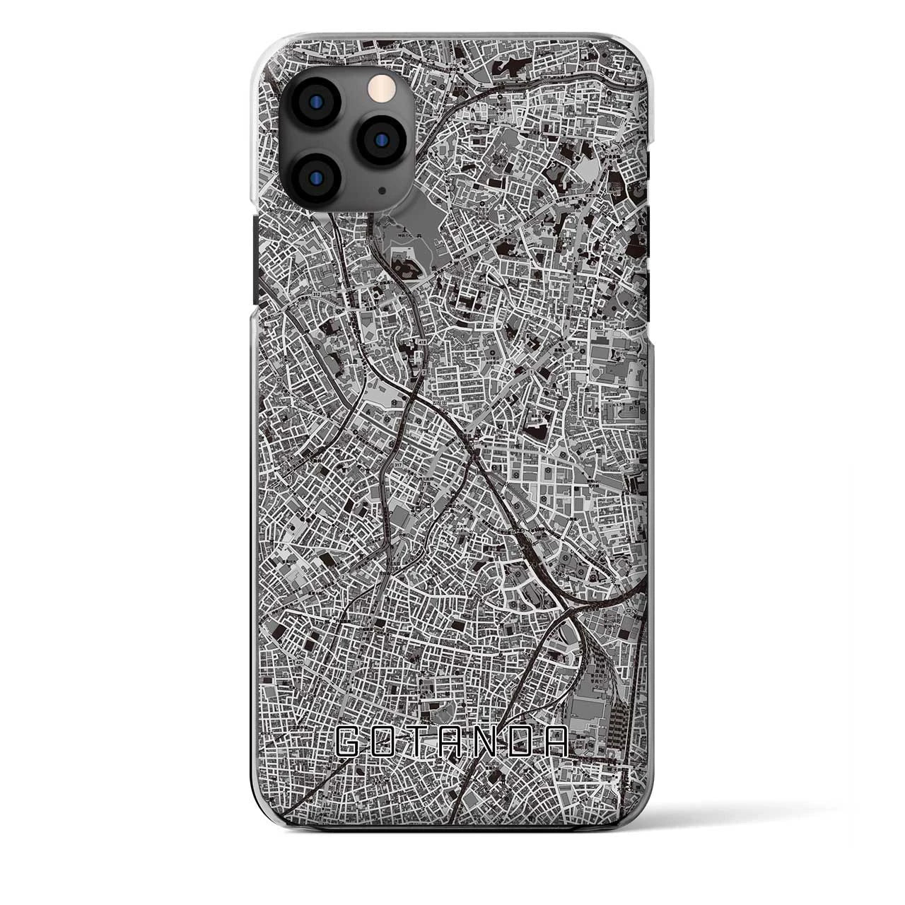 【五反田】地図柄iPhoneケース（クリアタイプ・モノトーン）iPhone 11 Pro Max 用