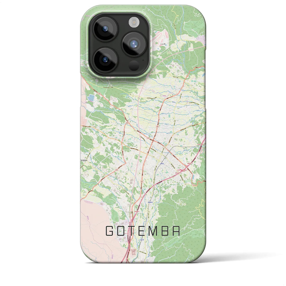 【御殿場】地図柄iPhoneケース（バックカバータイプ・ナチュラル）iPhone 15 Pro Max 用