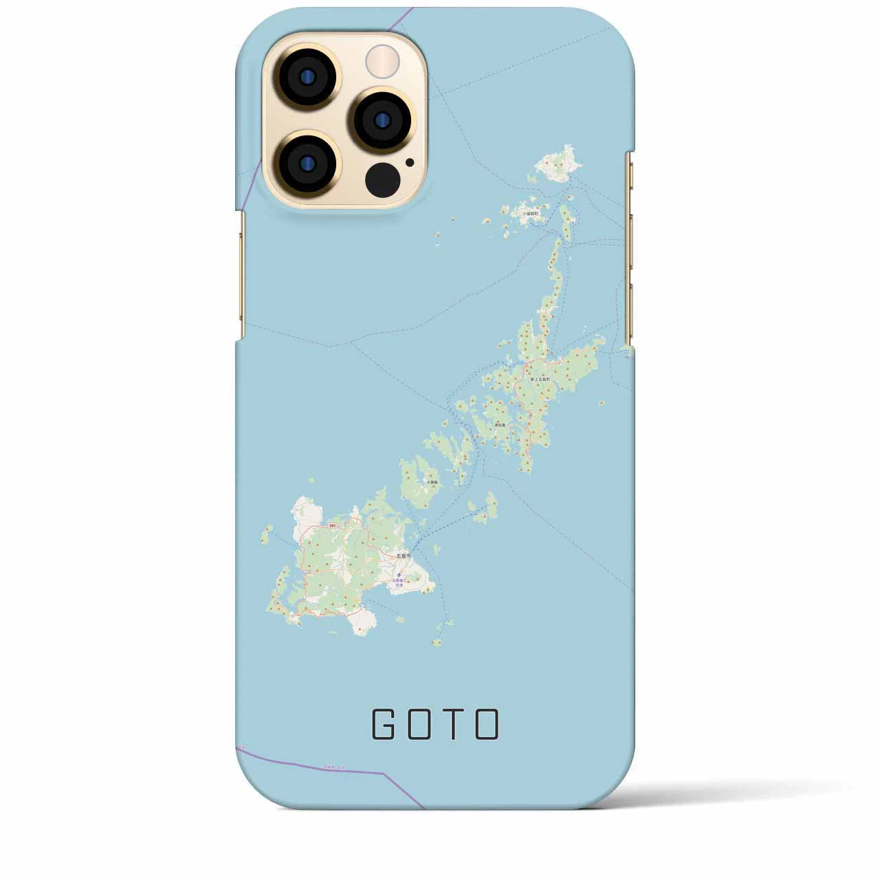 【五島】地図柄iPhoneケース（バックカバータイプ・ナチュラル）iPhone 12 Pro Max 用