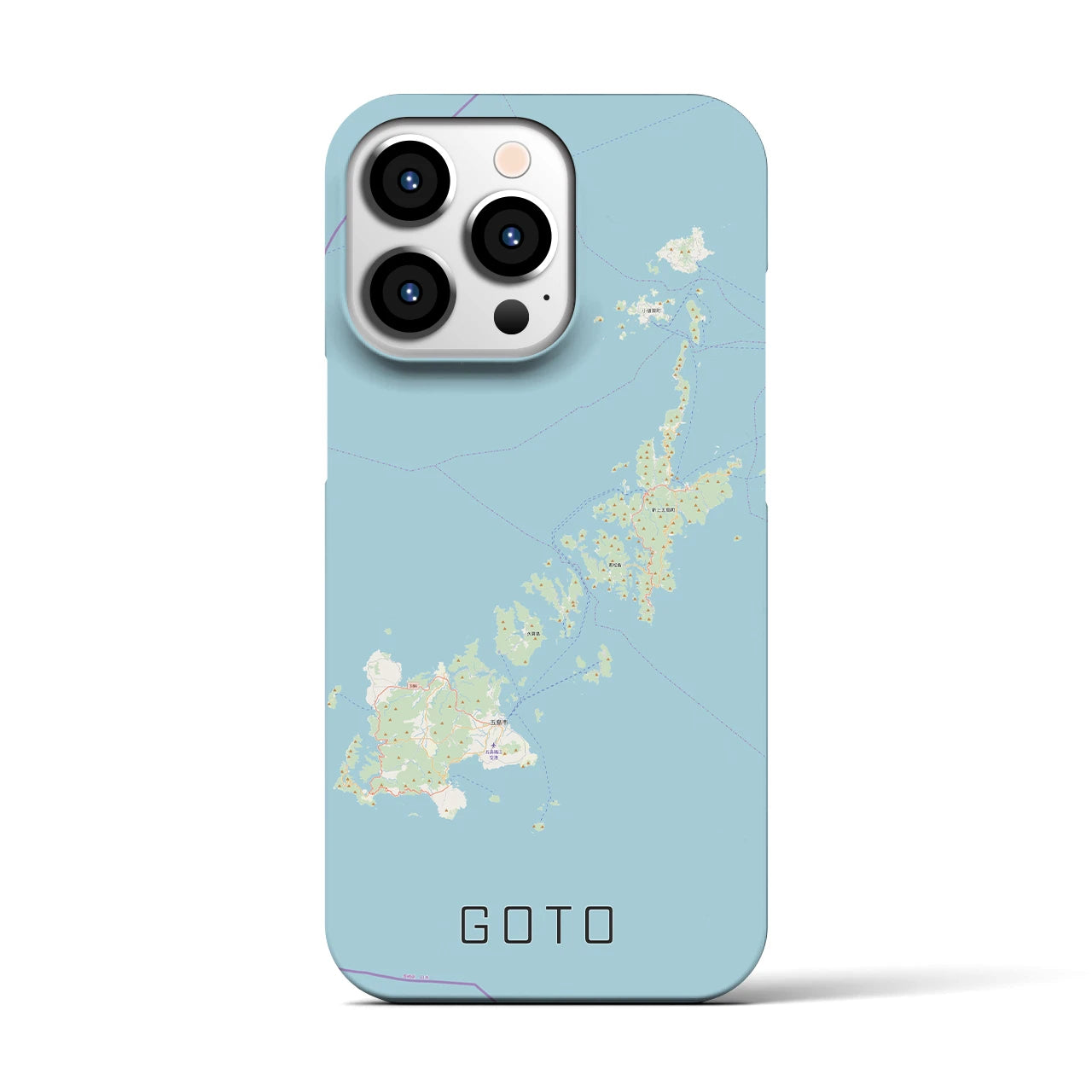 【五島】地図柄iPhoneケース（バックカバータイプ・ナチュラル）iPhone 13 Pro 用