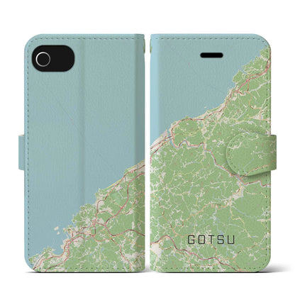 【江津（島根県）】地図柄iPhoneケース（手帳タイプ）ナチュラル・iPhone SE（第3 / 第2世代） / 8 / 7 / 6s / 6 用