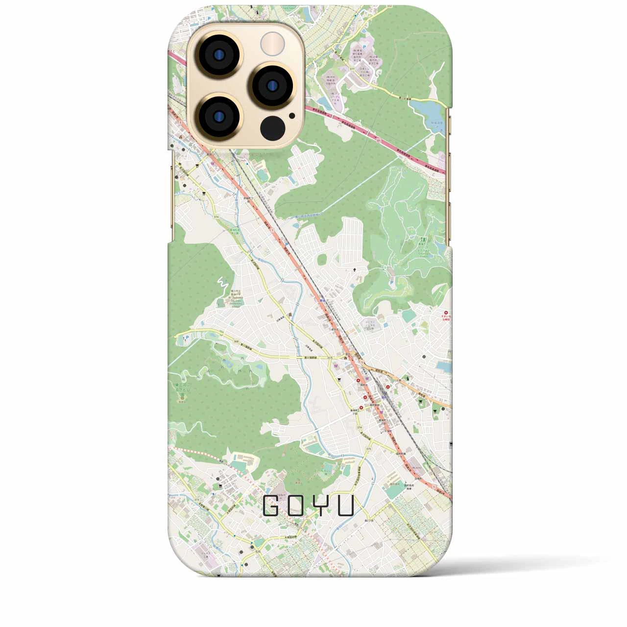 【御油】地図柄iPhoneケース（バックカバータイプ・ナチュラル）iPhone 12 Pro Max 用