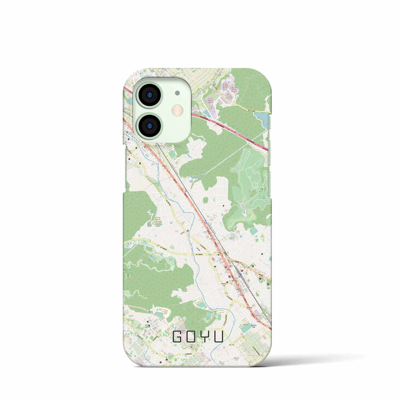 【御油】地図柄iPhoneケース（バックカバータイプ・ナチュラル）iPhone 12 mini 用