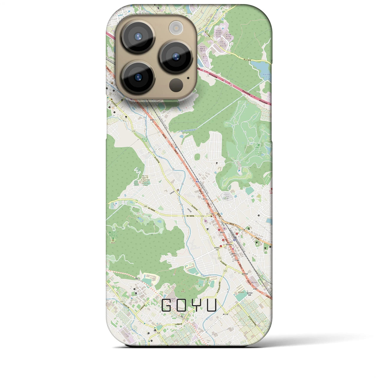 【御油】地図柄iPhoneケース（バックカバータイプ・ナチュラル）iPhone 14 Pro Max 用