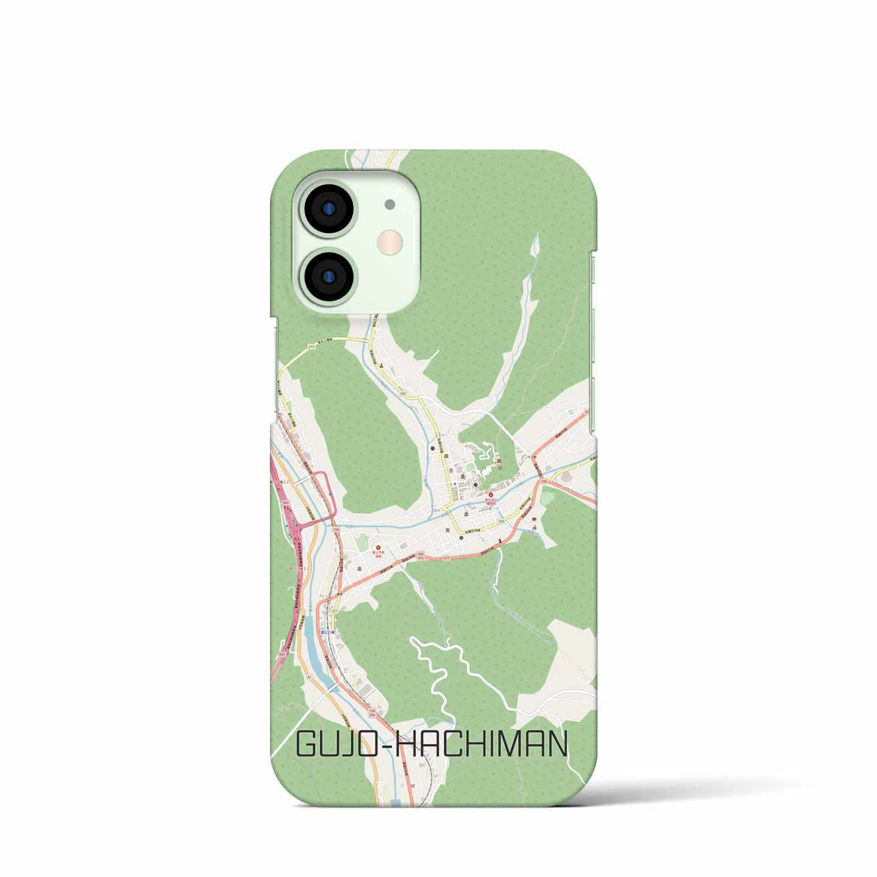 【郡上八幡】地図柄iPhoneケース（バックカバータイプ・ナチュラル）iPhone 12 mini 用