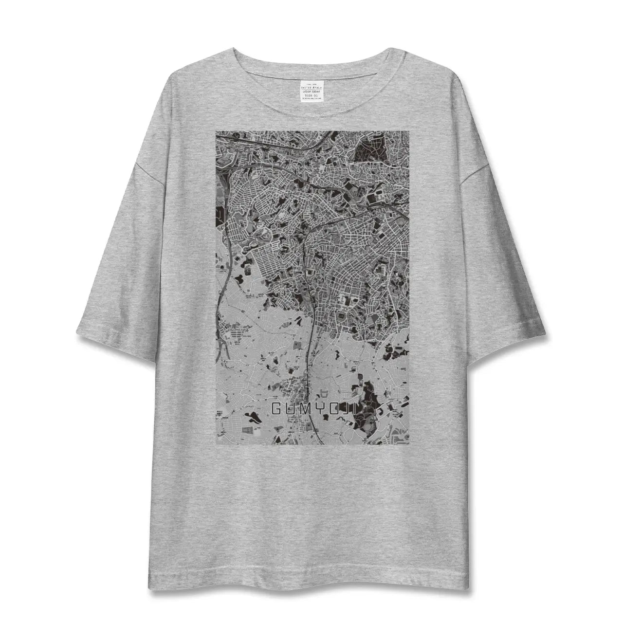 【弘明寺（神奈川県）】地図柄ビッグシルエットTシャツ