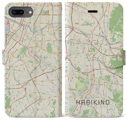 【羽曳野（大阪府）】地図柄iPhoneケース（手帳タイプ）ナチュラル・iPhone 8Plus /7Plus / 6sPlus / 6Plus 用