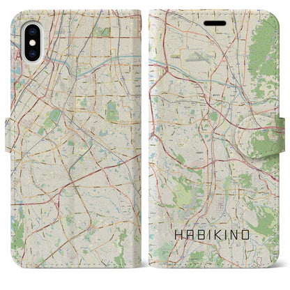 【羽曳野（大阪府）】地図柄iPhoneケース（手帳タイプ）ナチュラル・iPhone XS Max 用