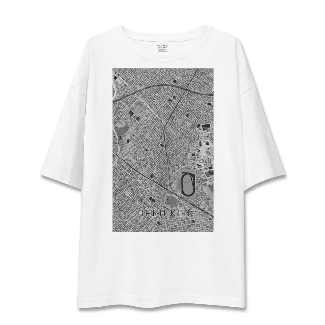 【八軒(北海道)】地図柄ビッグシルエットTシャツ
