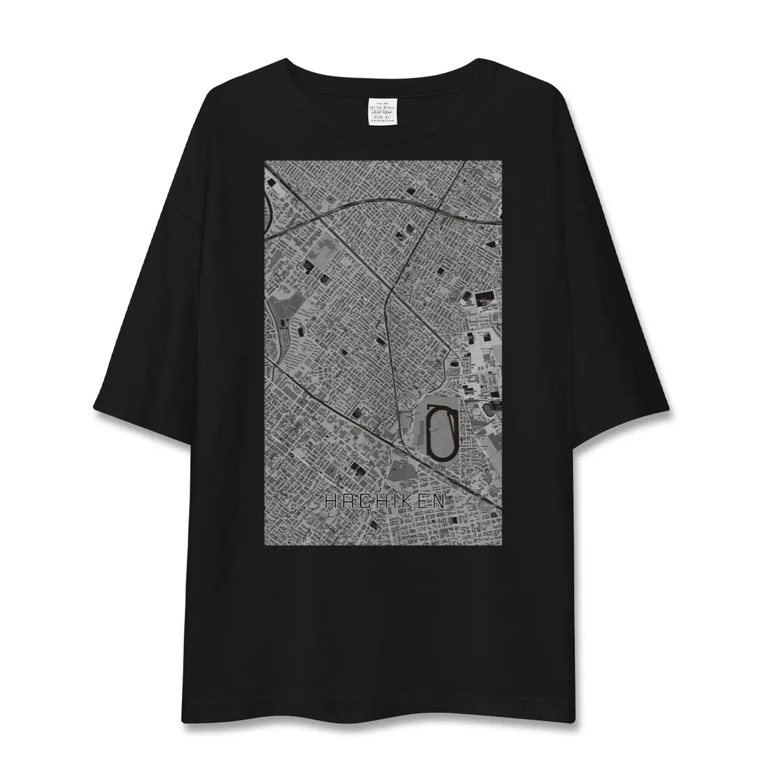 【八軒(北海道)】地図柄ビッグシルエットTシャツ