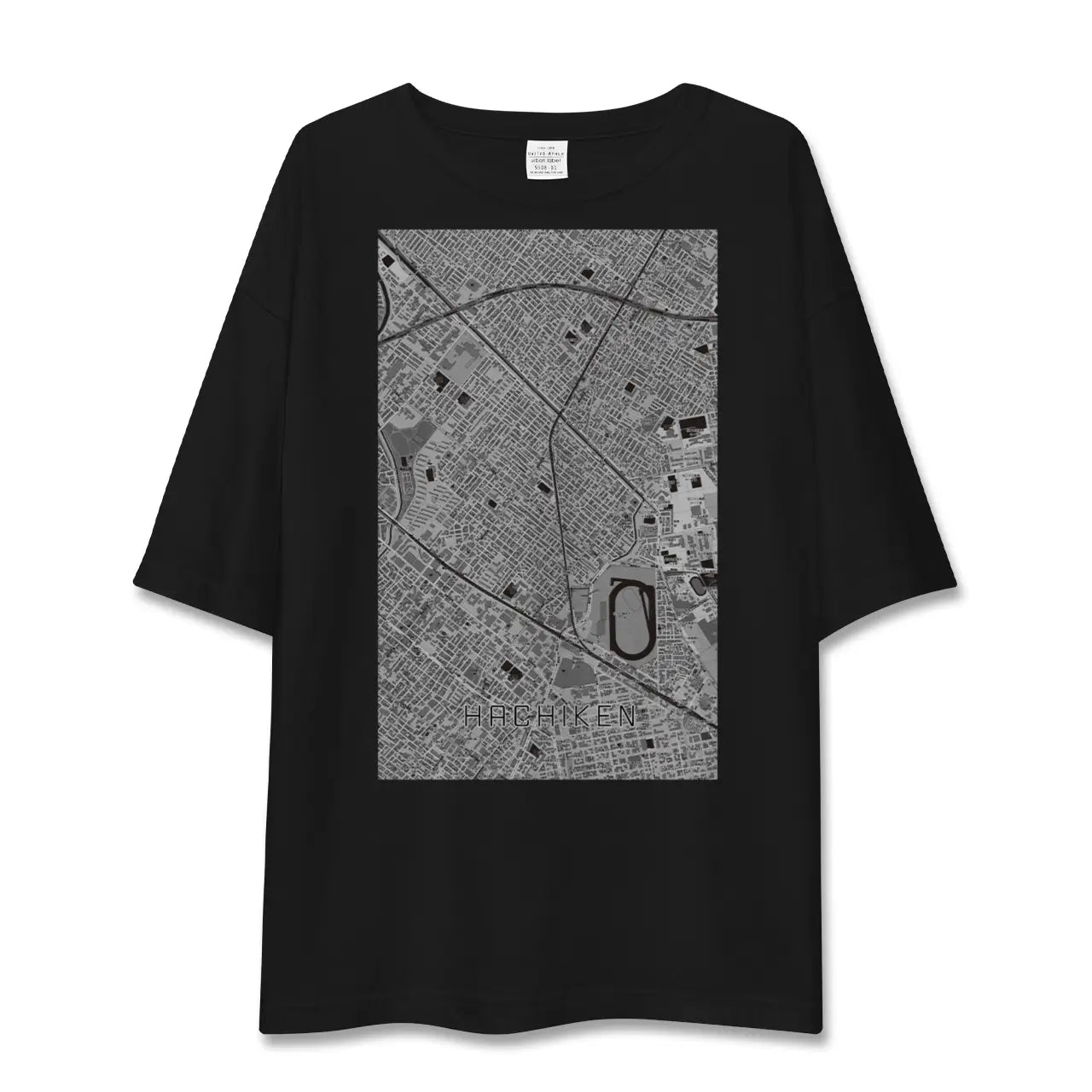 【八軒（北海道）】地図柄ビッグシルエットTシャツ