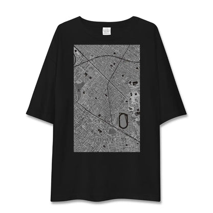 【八軒（北海道）】地図柄ビッグシルエットTシャツ