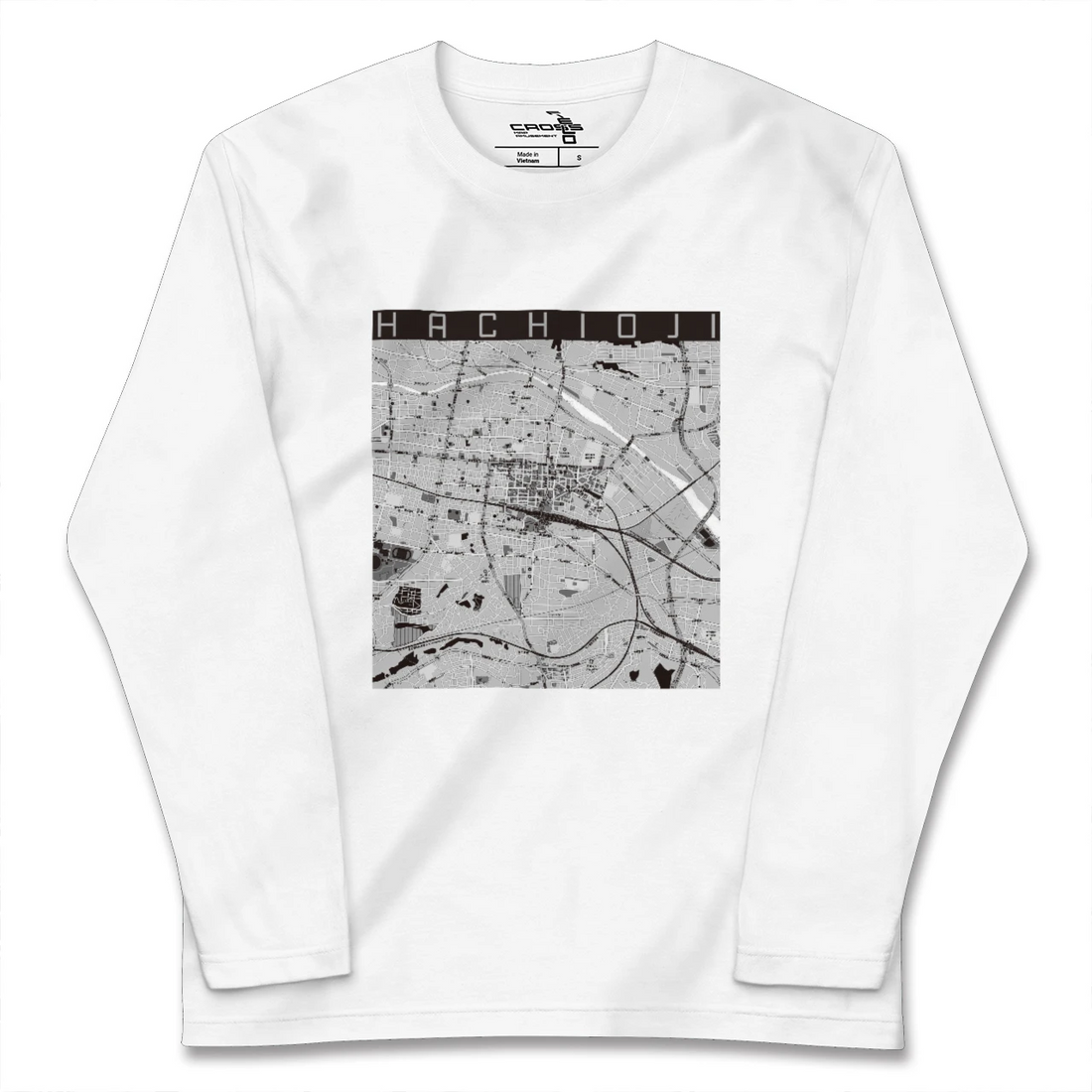 【八王子(東京都)】地図柄ロングスリーブTシャツ