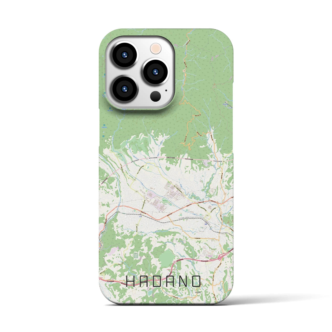 【秦野】地図柄iPhoneケース（バックカバータイプ・ナチュラル）iPhone 13 Pro 用