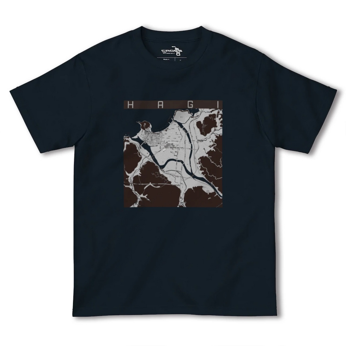 【萩2(山口県)】地図柄ヘビーウェイトTシャツ