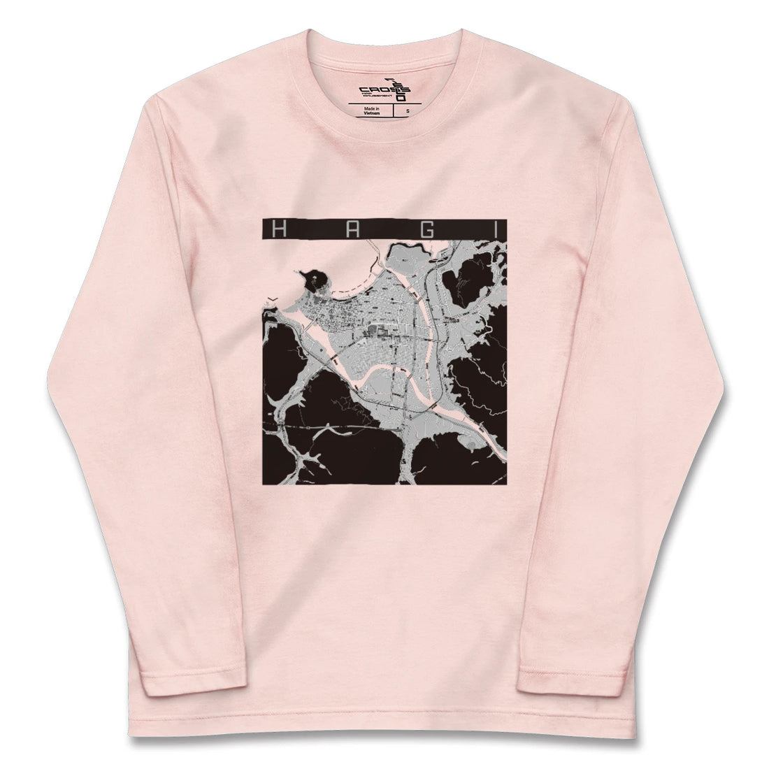 【萩2(山口県)】地図柄ロングスリーブTシャツ