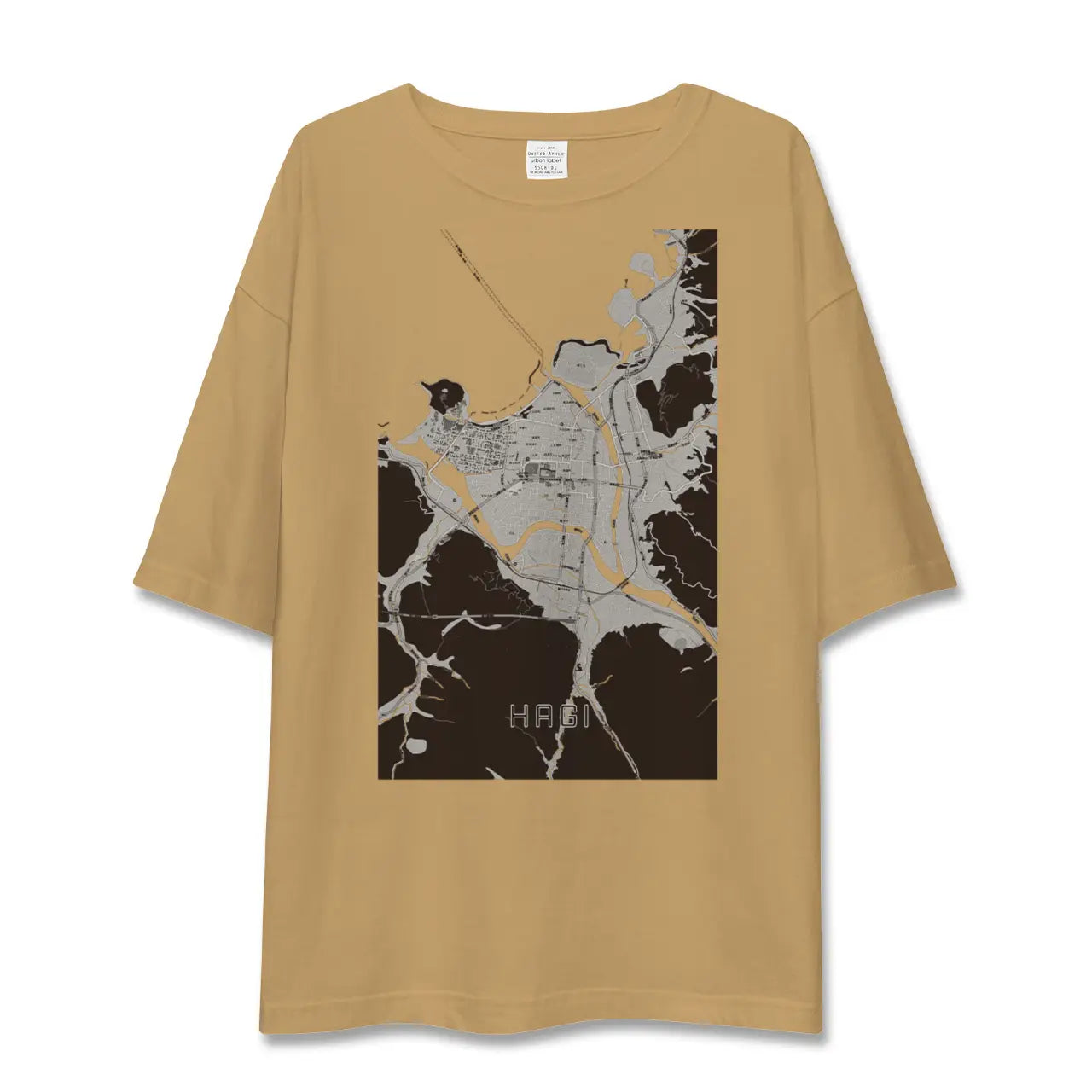 【萩2（山口県）】地図柄ビッグシルエットTシャツ