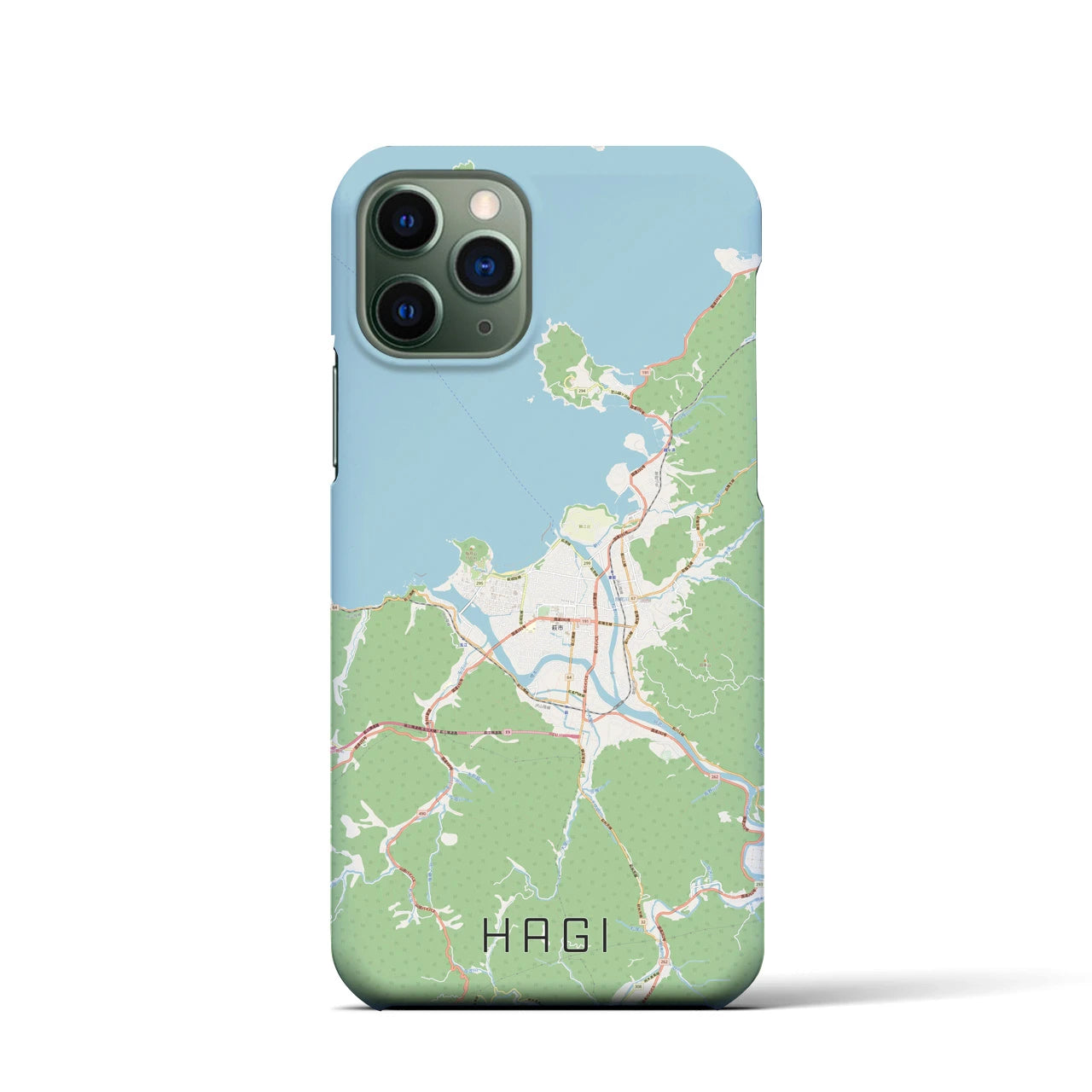 【萩】地図柄iPhoneケース（バックカバータイプ・ナチュラル）iPhone 11 Pro 用