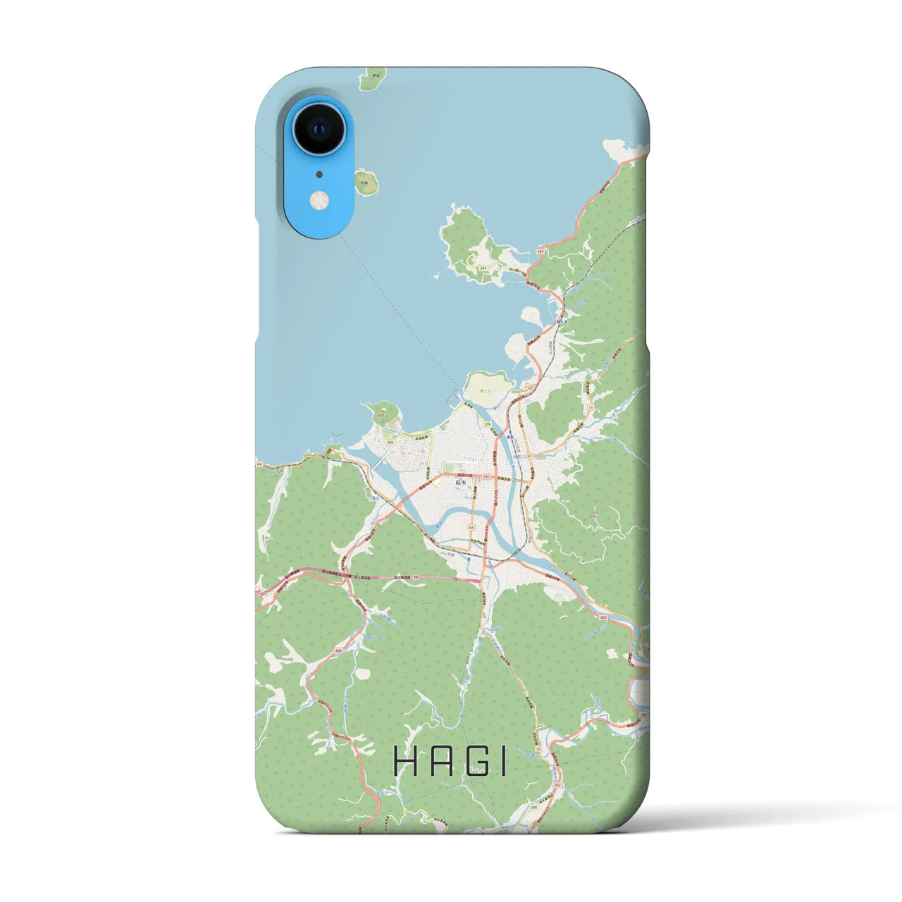 【萩】地図柄iPhoneケース（バックカバータイプ・ナチュラル）iPhone XR 用