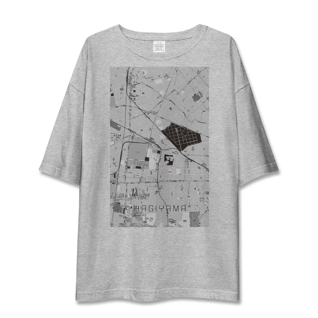 【萩山（東京都）】地図柄ビッグシルエットTシャツ
