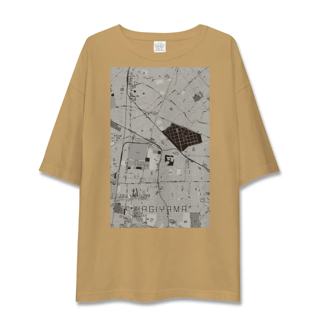 【萩山（東京都）】地図柄ビッグシルエットTシャツ