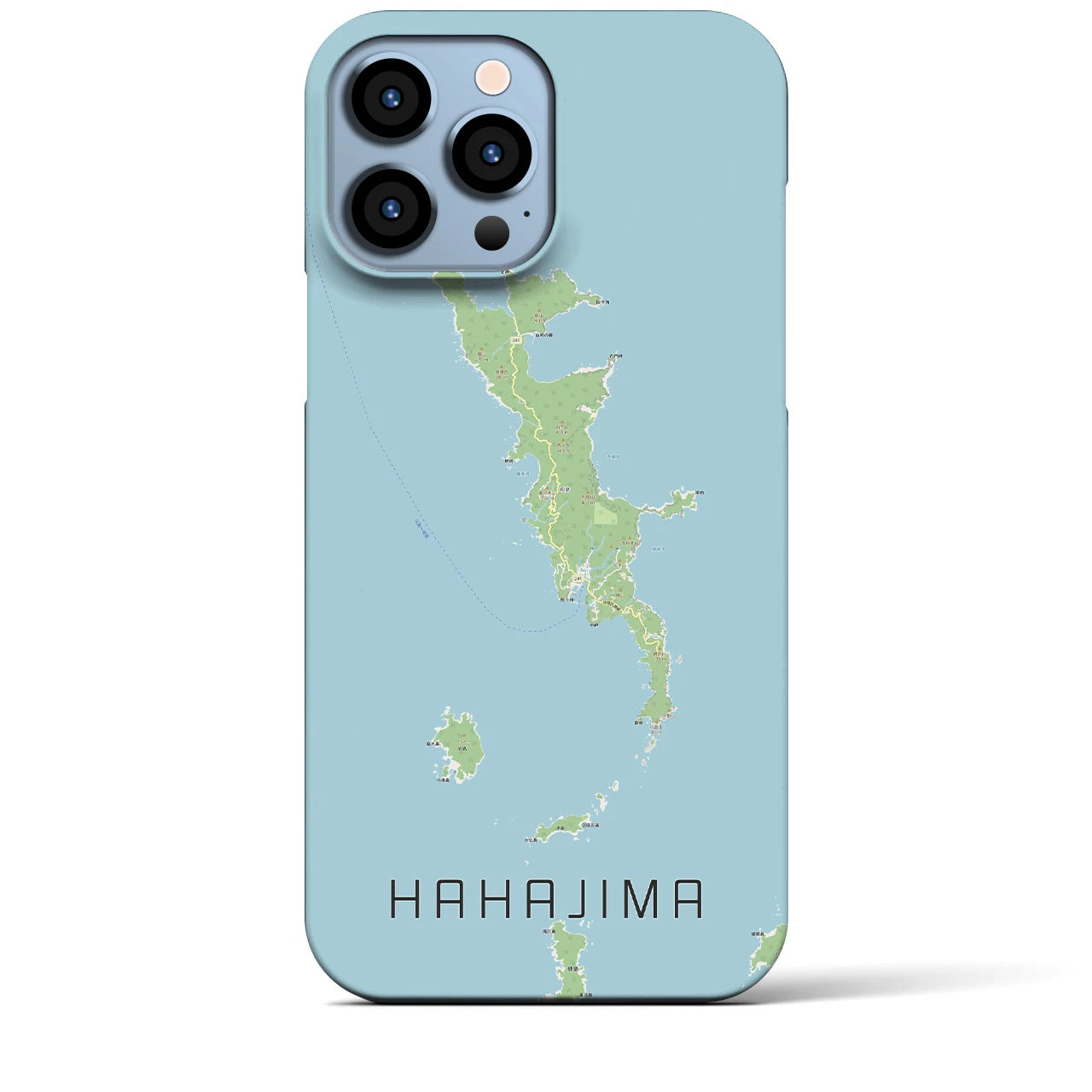 【母島】地図柄iPhoneケース（バックカバータイプ・ナチュラル）iPhone 13 Pro Max 用
