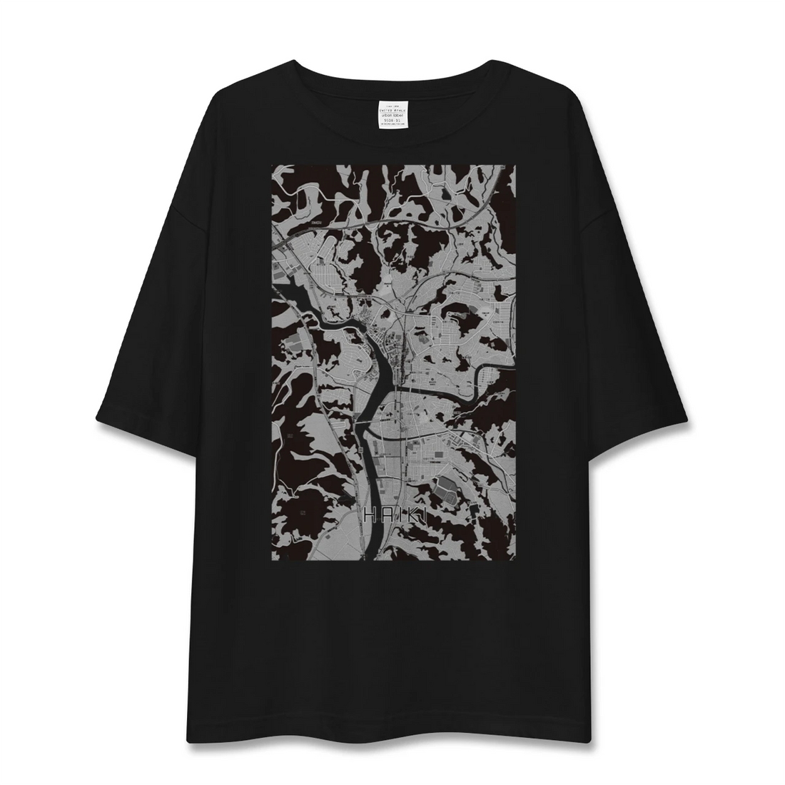 【早岐(長崎県)】地図柄ビッグシルエットTシャツ