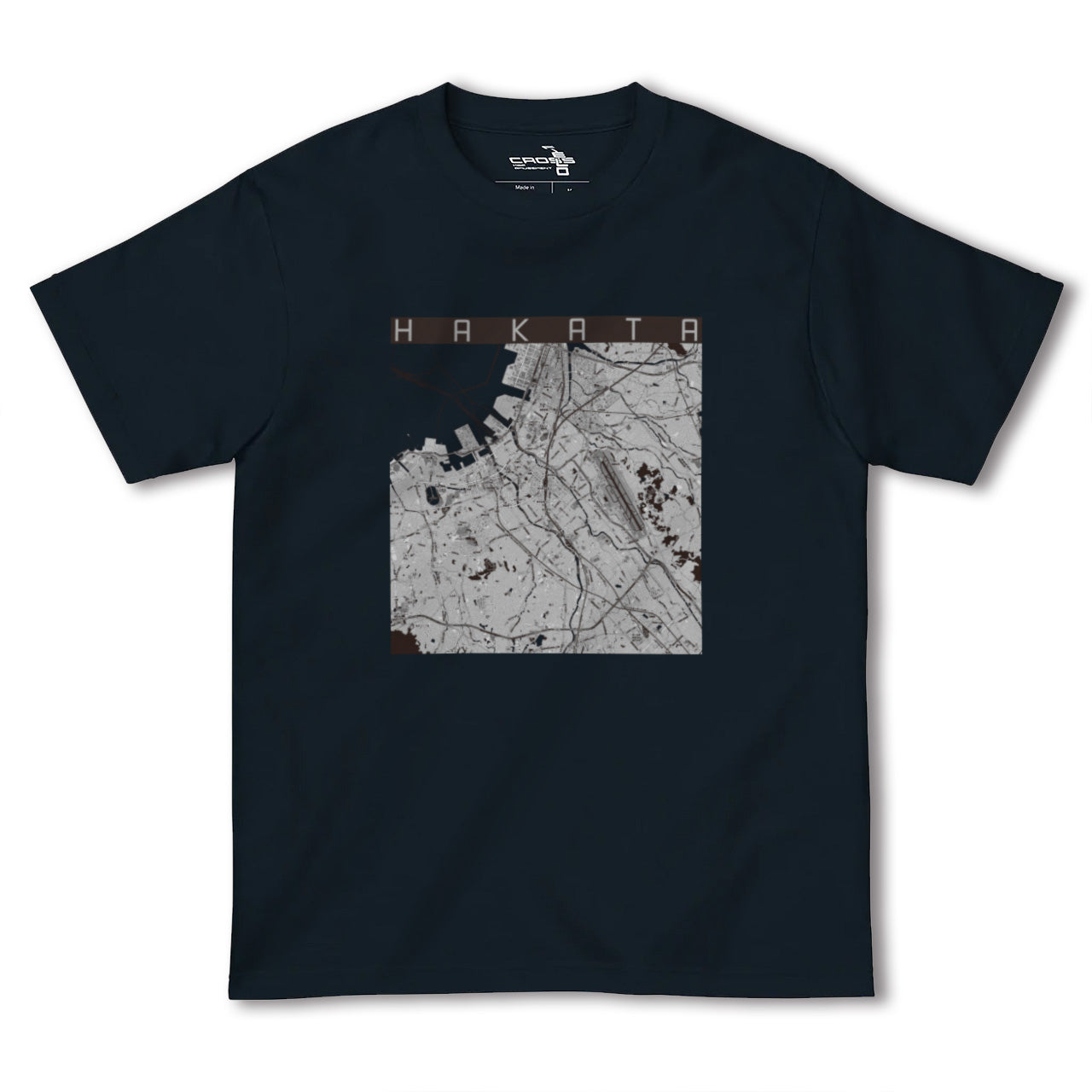 【博多（福岡県）】地図柄ヘビーウェイトTシャツ