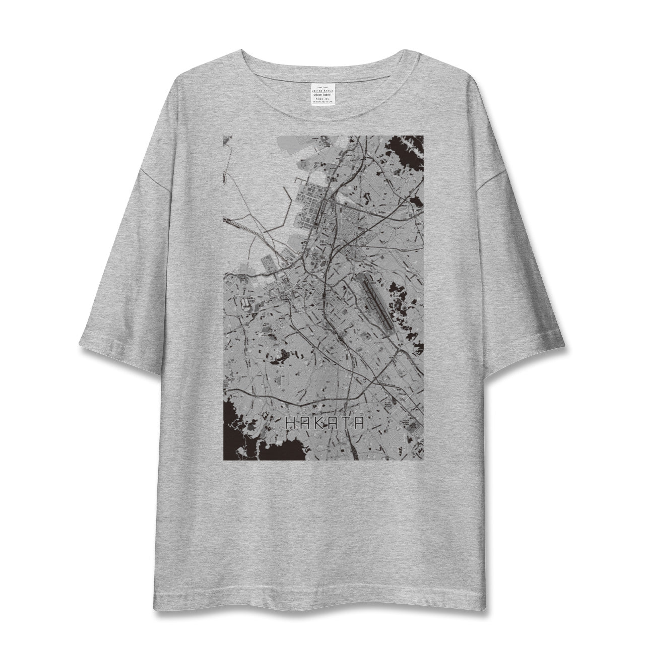 【博多（福岡県）】地図柄ビッグシルエットTシャツ