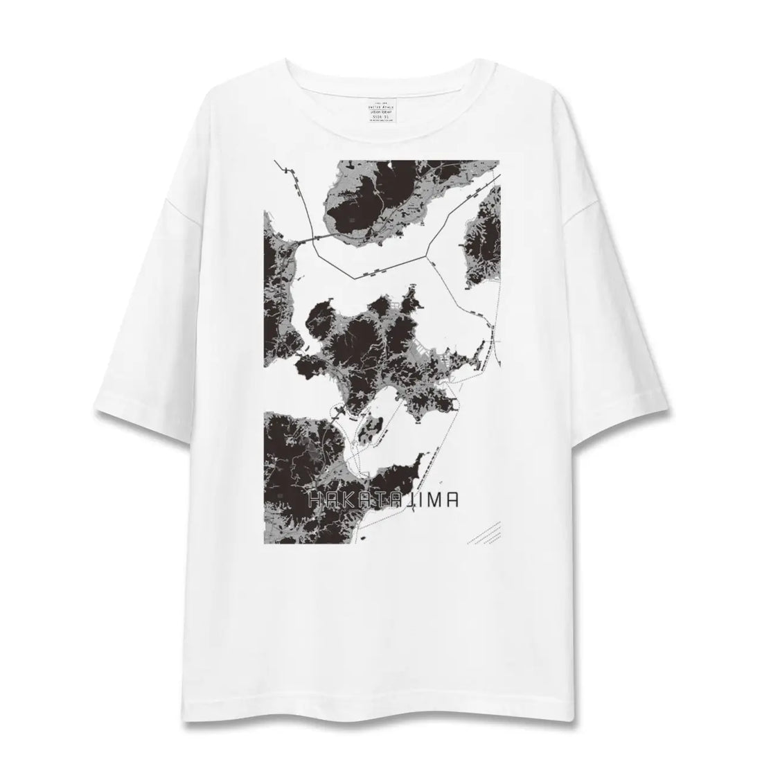 【伯方島(愛媛県)】地図柄ビッグシルエットTシャツ