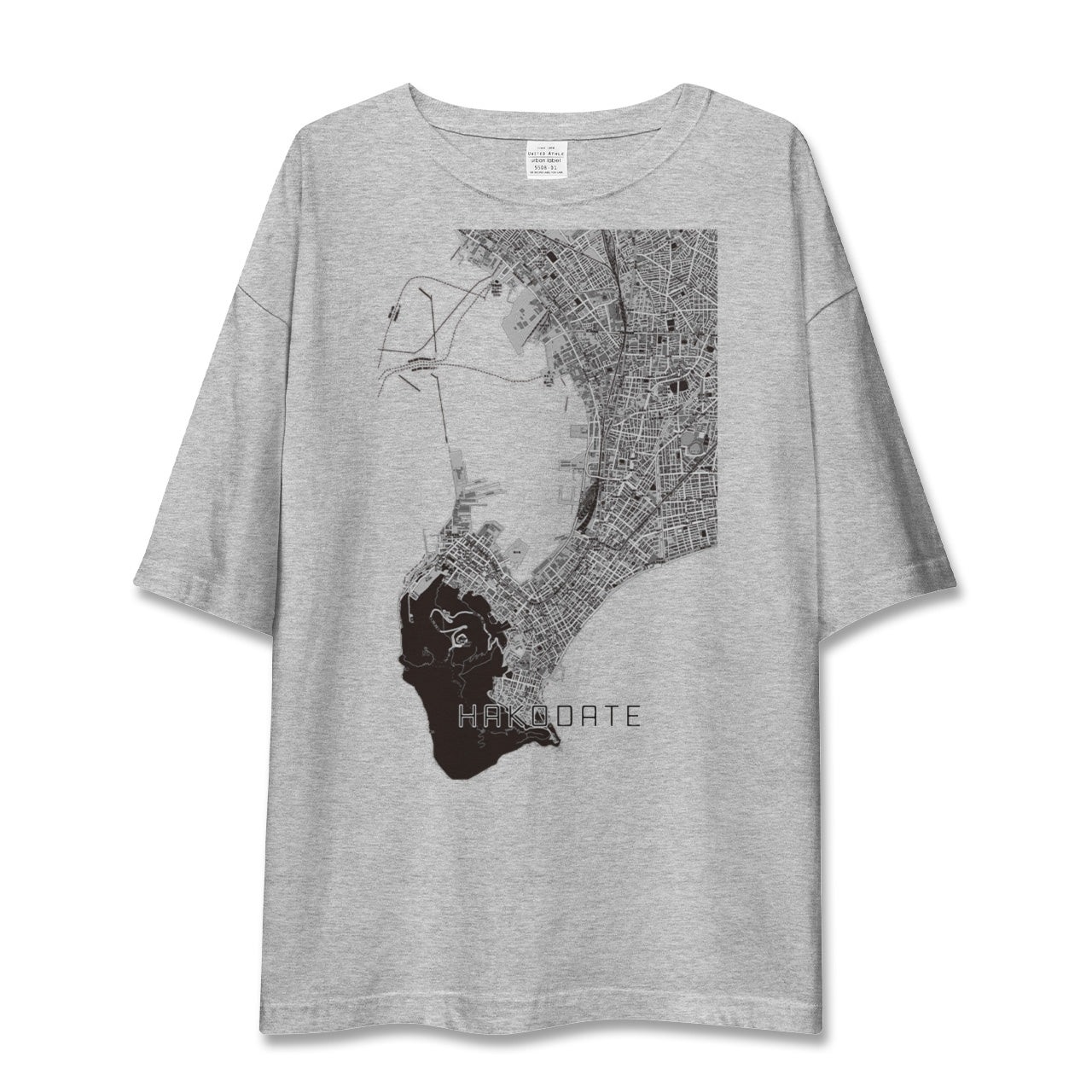 【函館（北海道）】地図柄ビッグシルエットTシャツ