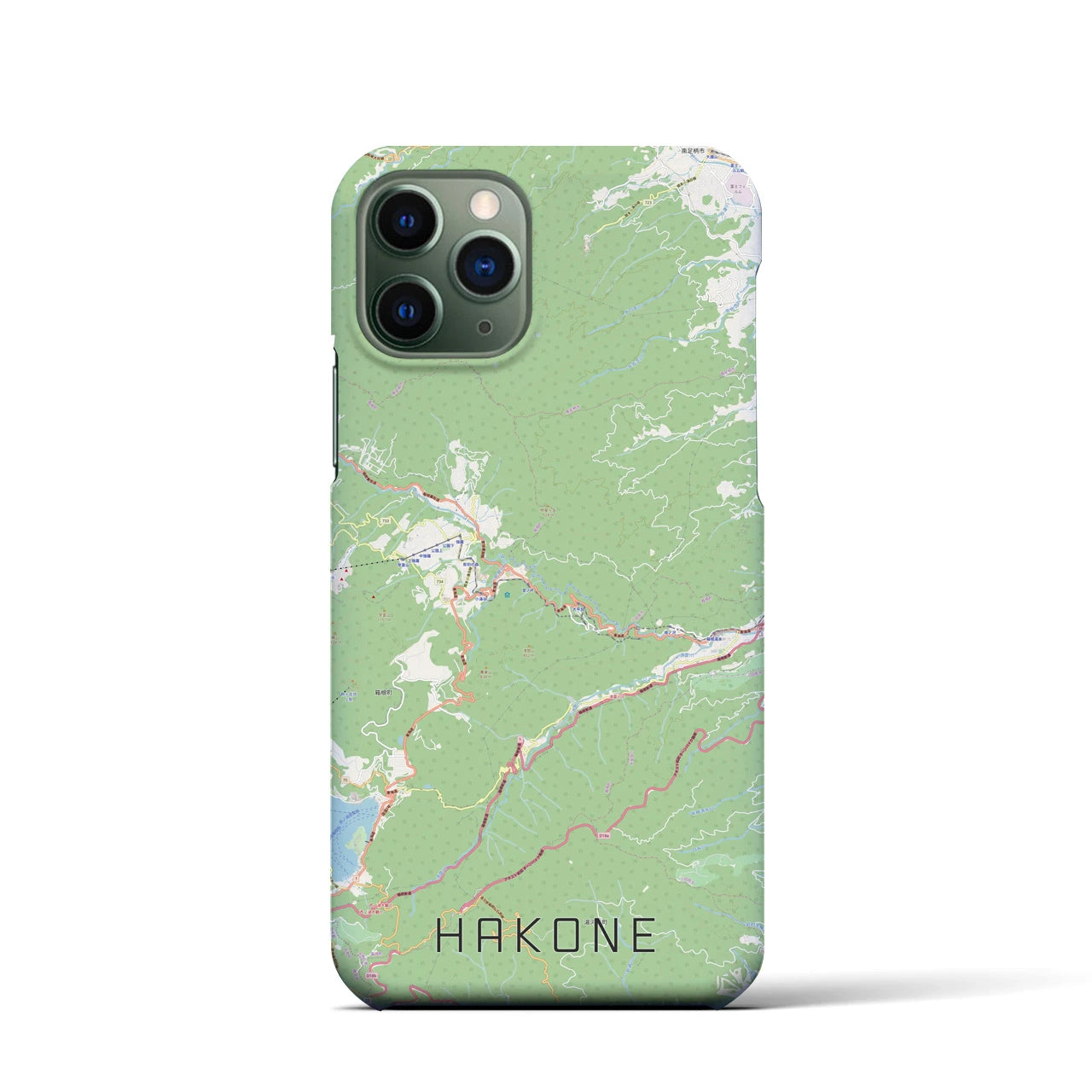 【箱根】地図柄iPhoneケース（バックカバータイプ・ナチュラル）iPhone 11 Pro 用