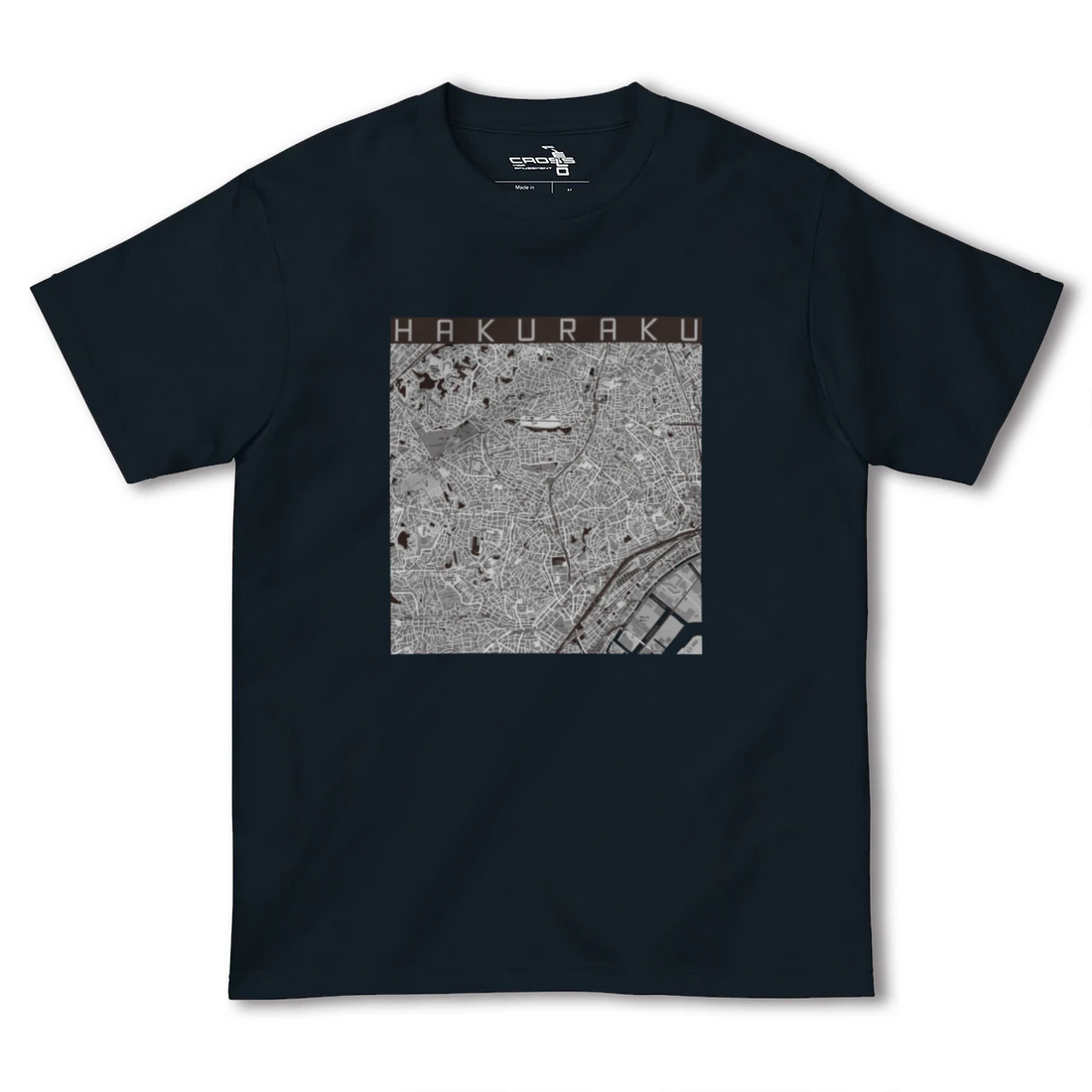 【白楽（神奈川県）】地図柄ヘビーウェイトTシャツ