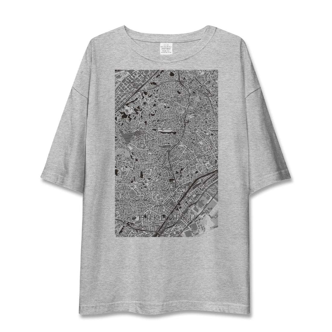 【白楽（神奈川県）】地図柄ビッグシルエットTシャツ