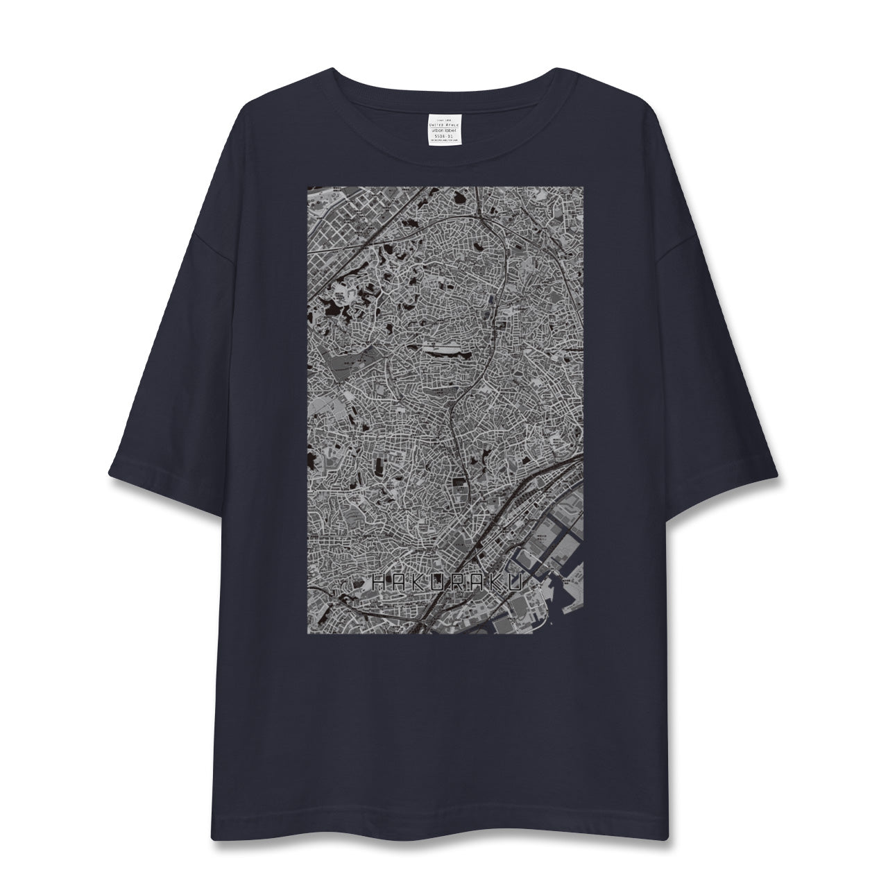 【白楽（神奈川県）】地図柄ビッグシルエットTシャツ