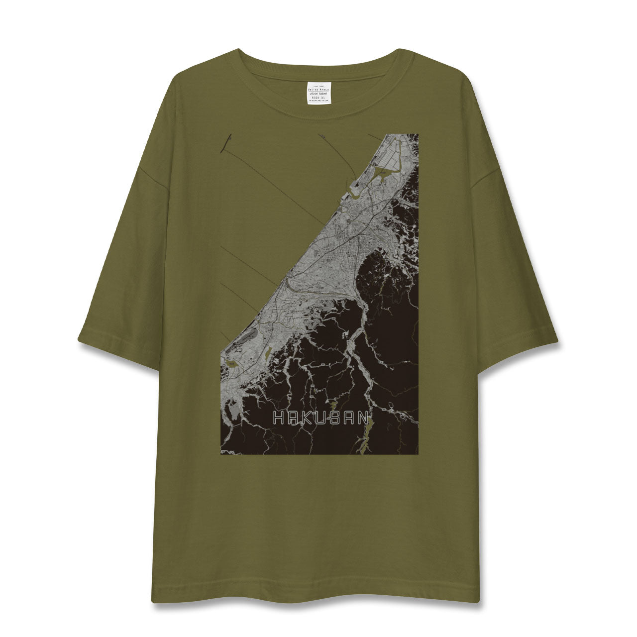 【白山（石川県）（石川県）】地図柄ビッグシルエットTシャツ
