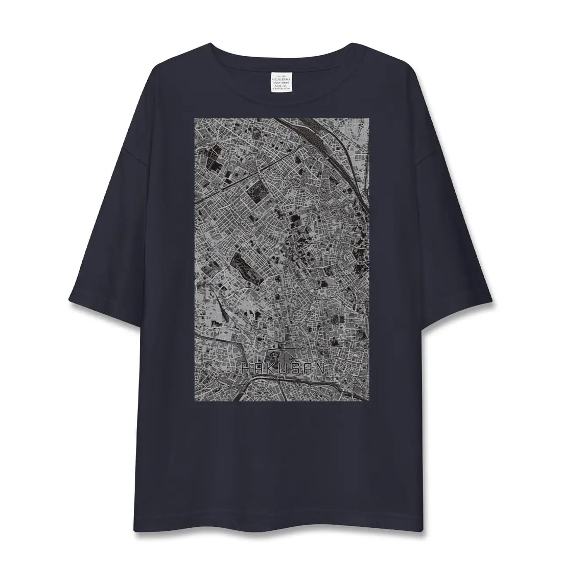 【白山（東京都）】地図柄ビッグシルエットTシャツ