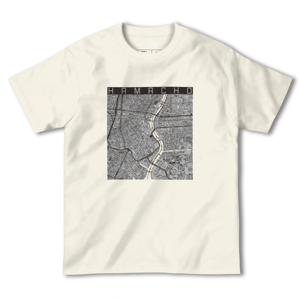 【浜町（東京都）】地図柄ヘビーウェイトTシャツ