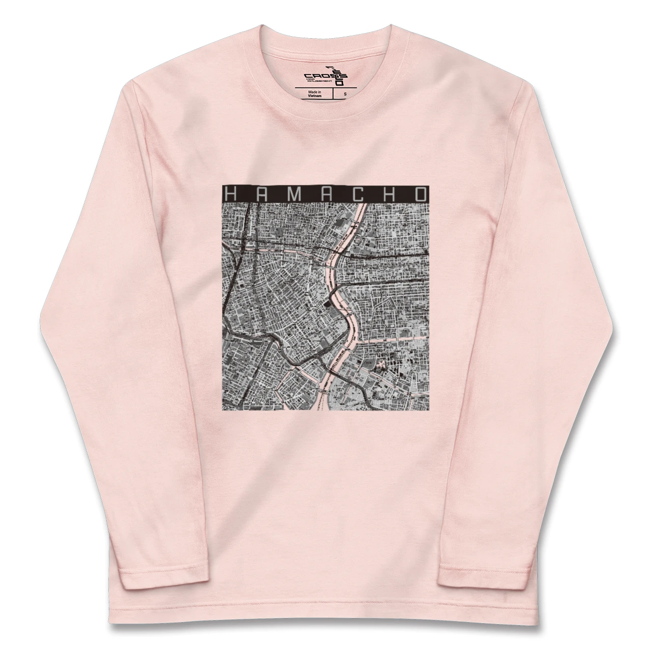 【浜町（東京都）】地図柄ロングスリーブTシャツ