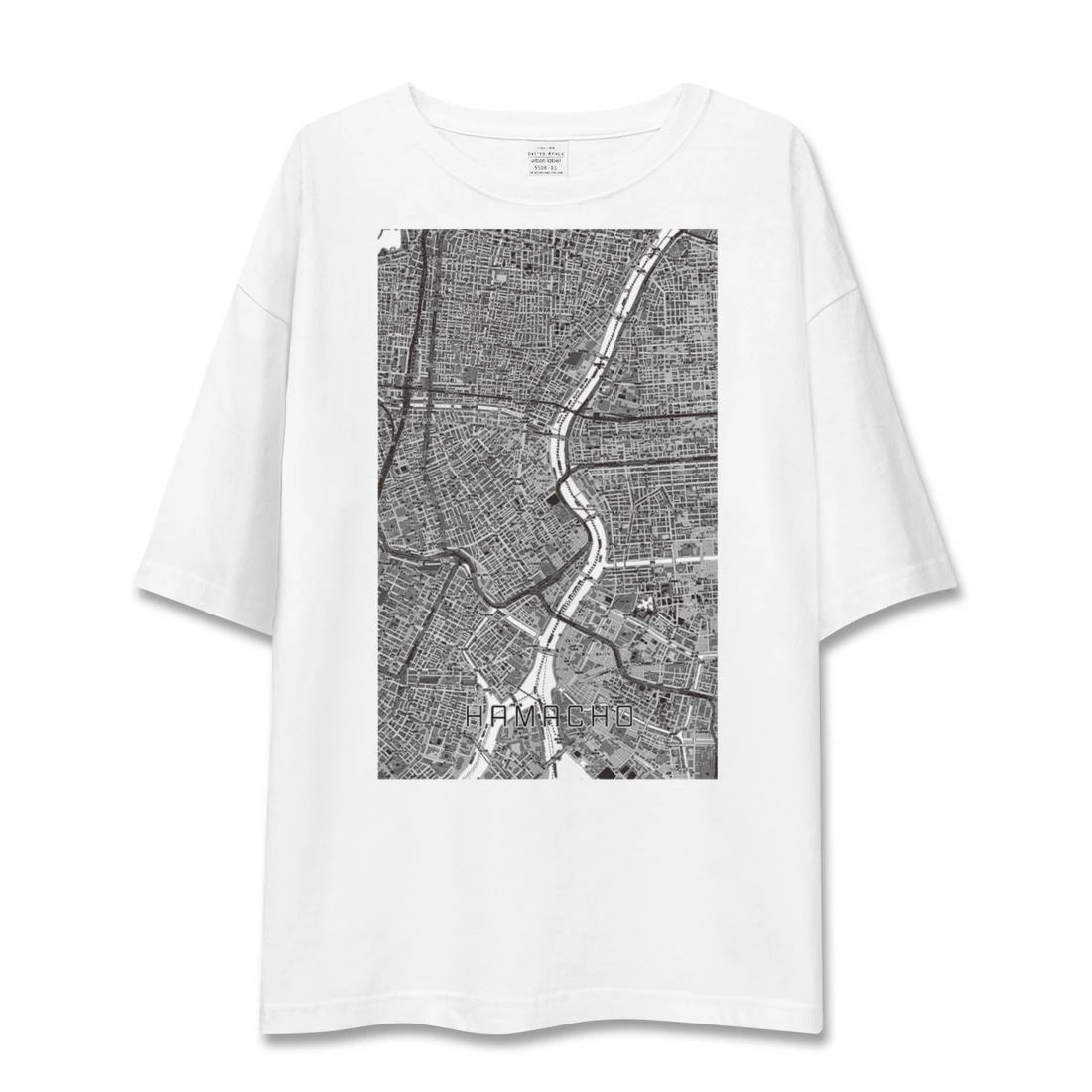 【浜町(東京都)】地図柄ビッグシルエットTシャツ