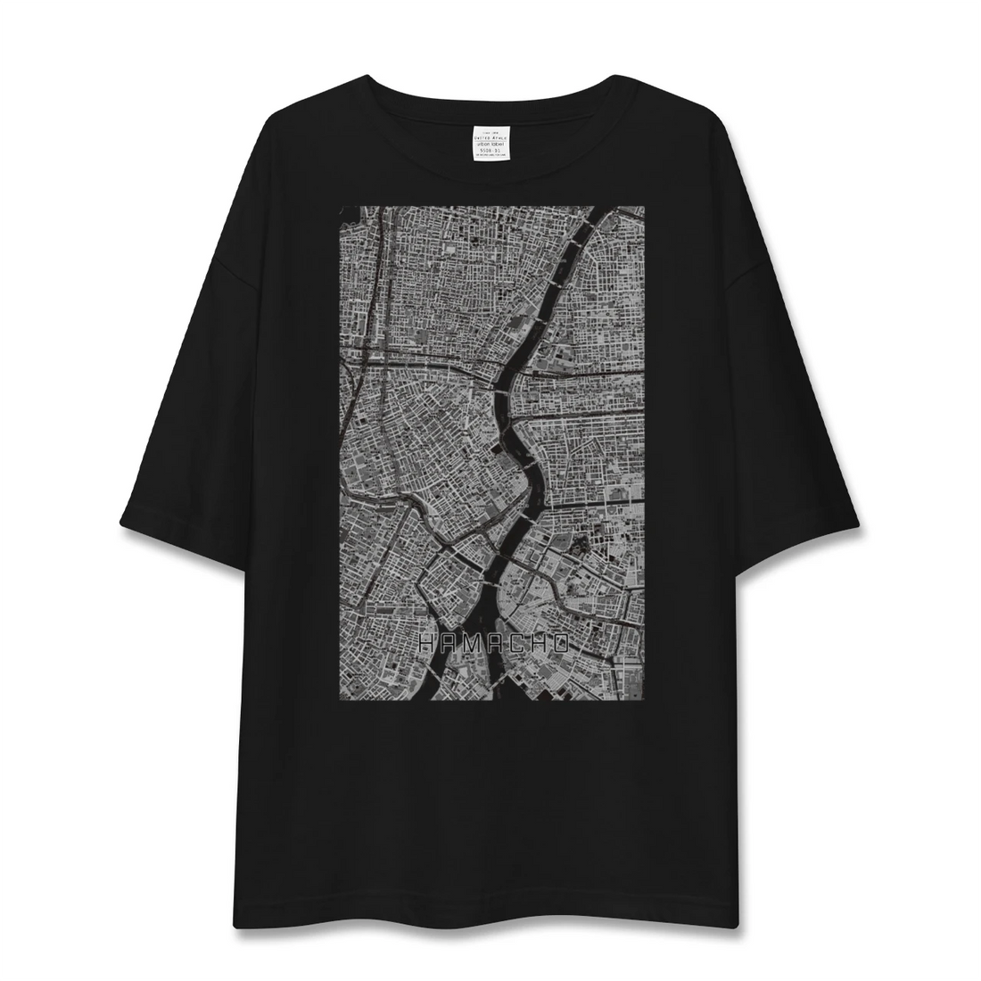 【浜町(東京都)】地図柄ビッグシルエットTシャツ